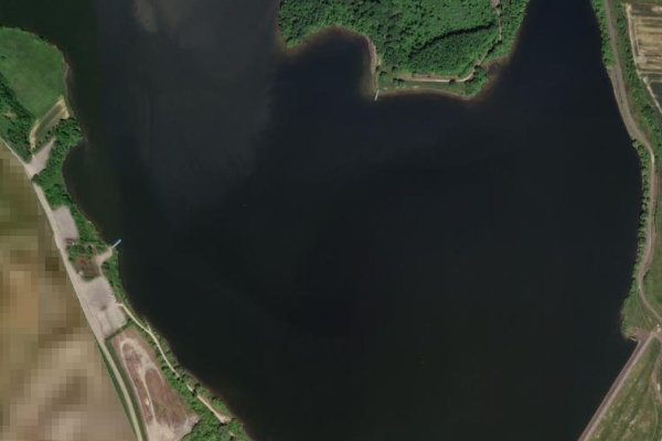Lac du Mirgenbach çevresinin uydu görüntüsü