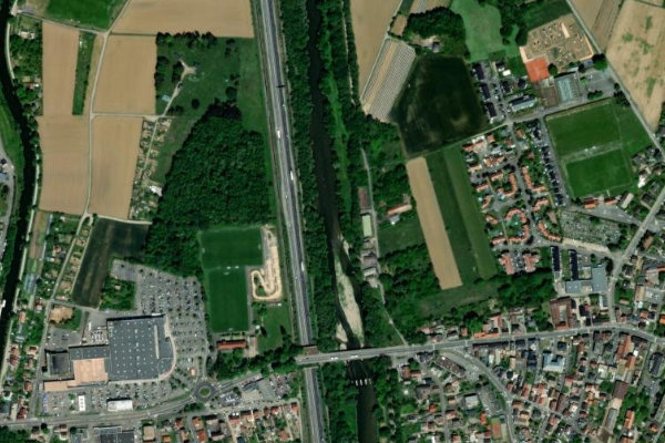 Ill (Colmar) çevresinin uydu görüntüsü