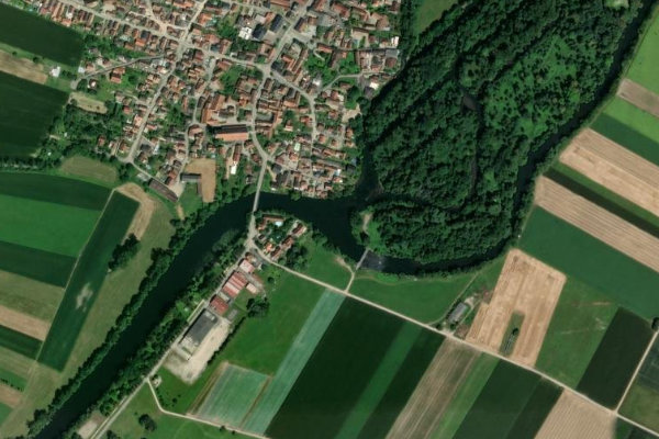 Ill (Huttenheim) çevresinin uydu görüntüsü