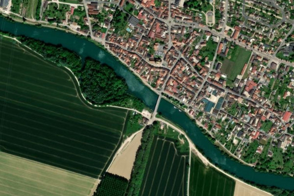 Marne (Damery) çevresinin uydu görüntüsü