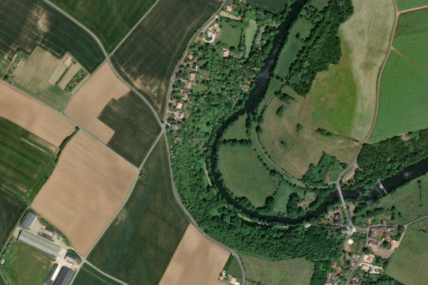 le Thouet (Thouars) çevresinin uydu görüntüsü