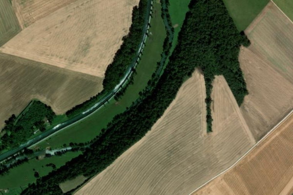 La Marne (Riaucourt) çevresinin uydu görüntüsü