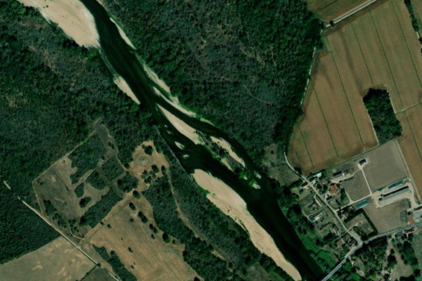 l'Allier (Bagneux) çevresinin uydu görüntüsü