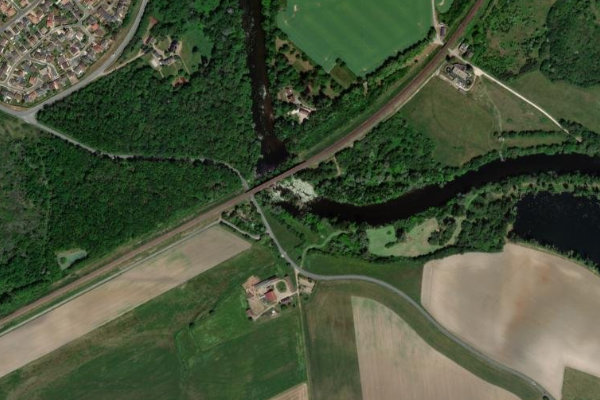 le Cher (Vierzon) çevresinin uydu görüntüsü
