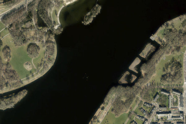 Sloterplas (Amsterdam) çevresinin uydu görüntüsü