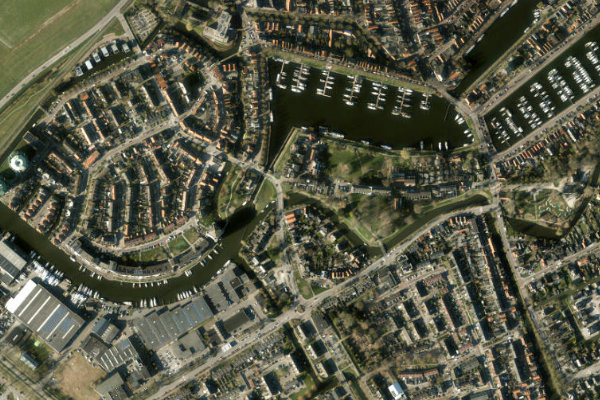 Polder Medemblik çevresinin uydu görüntüsü