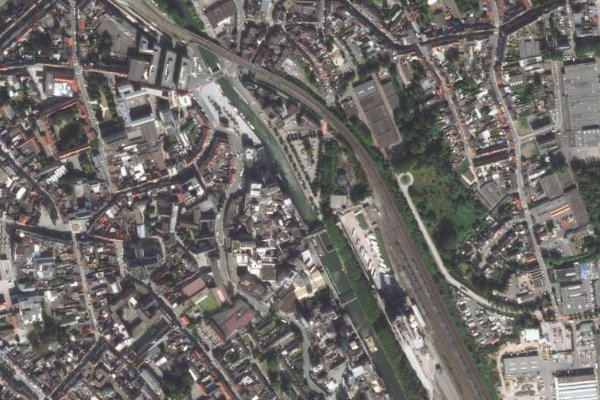 Dender te Aalst çevresinin uydu görüntüsü
