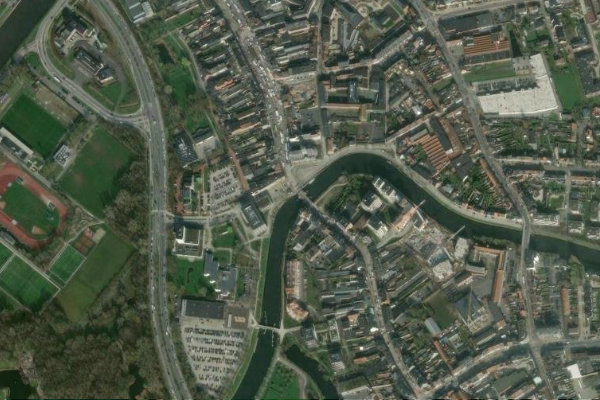 Leie (Deinze) çevresinin uydu görüntüsü