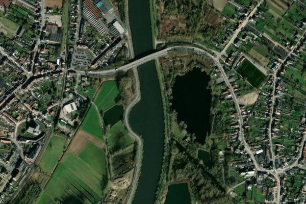Bovenschelde (Eine) çevresinin uydu görüntüsü