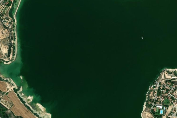 Ebro (Caspe) çevresinin uydu görüntüsü