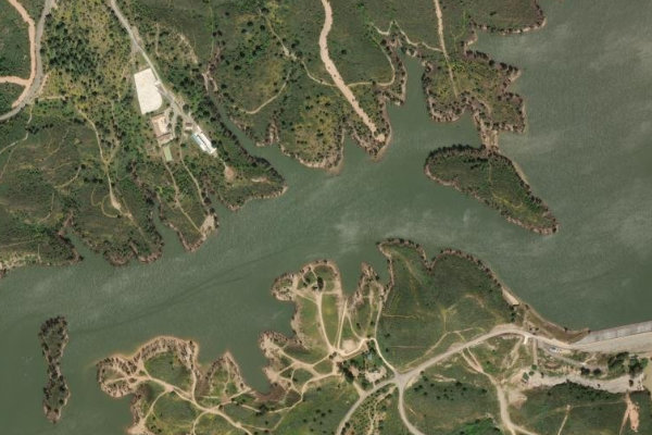 Embalse de Aznalcóllar – Agrio çevresinin uydu görüntüsü