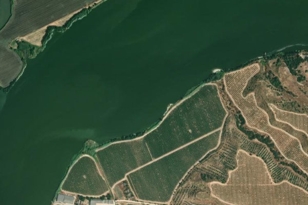 Embalse de Azután çevresinin uydu görüntüsü