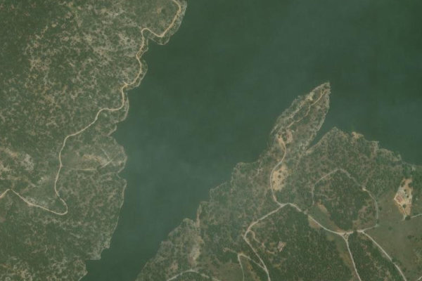 Embalse de La Tajera çevresinin uydu görüntüsü