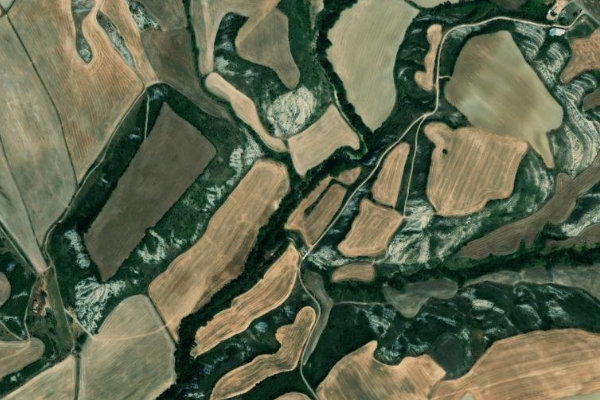 Areta, río (Murillo-Berrolla (abajo)) (Lumbier) çevresinin uydu görüntüsü