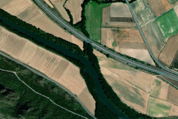 Ebro (Zambrana) çevresinin uydu görüntüsü