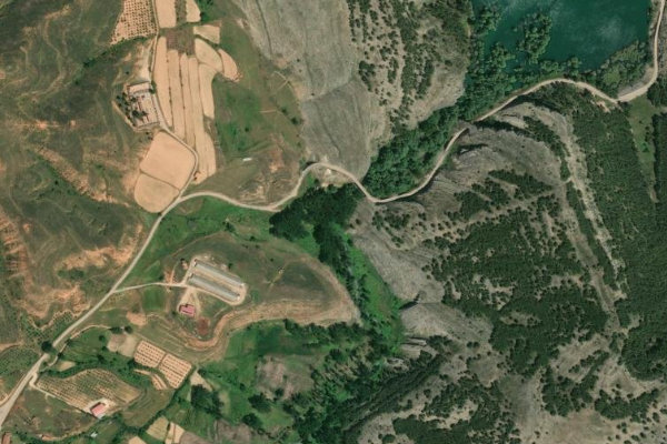 Río Mesa (Ibdes) çevresinin uydu görüntüsü