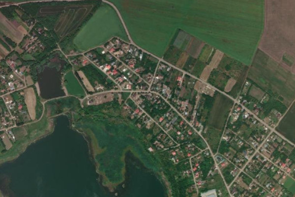 Lacul Sărulești (Mostiștea) çevresinin uydu görüntüsü