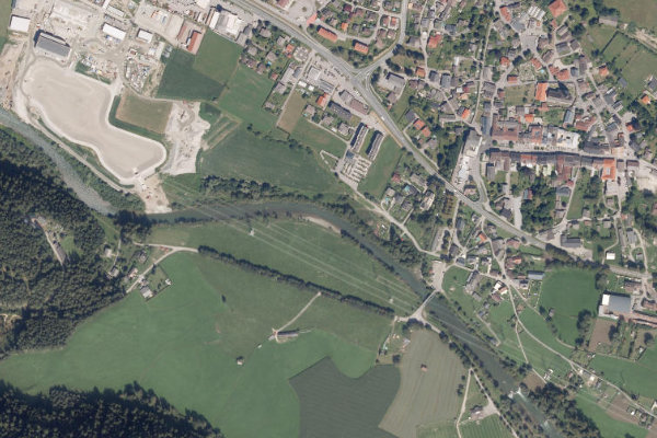 Möll (Obervellach) çevresinin uydu görüntüsü