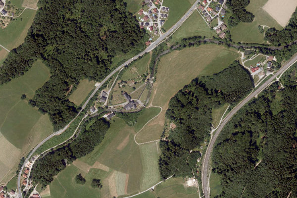 Fischach (Bergheim) çevresinin uydu görüntüsü