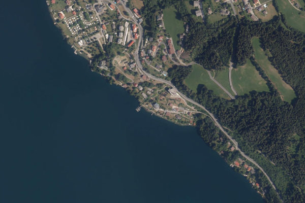 Millstattersee (Rothenthurn) çevresinin uydu görüntüsü