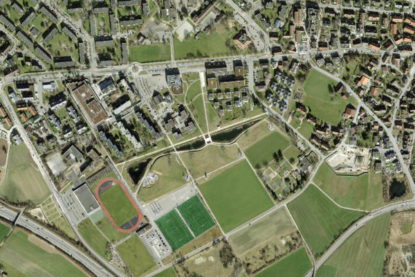 Greifensee (ZH) (Hegnau / Im Zentrum) çevresinin uydu görüntüsü