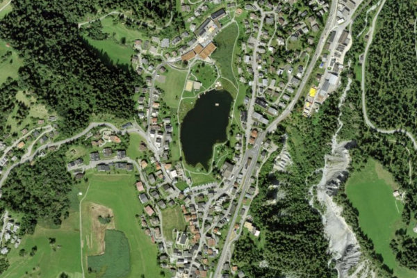 Lag Grond (Laax) çevresinin uydu görüntüsü
