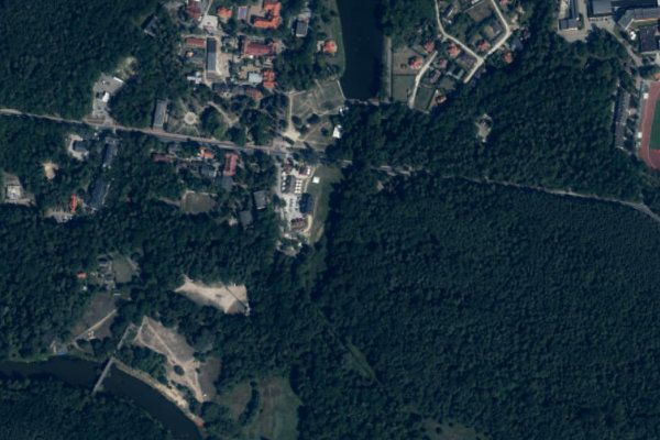 Gać (Inowłódz) çevresinin uydu görüntüsü