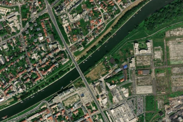 Mosoni Duna (Győr) çevresinin uydu görüntüsü