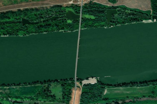 Dunav – Bačka Palanka çevresinin uydu görüntüsü