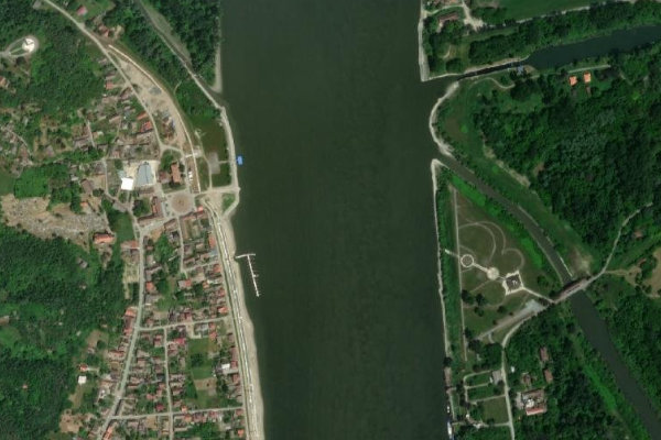 Dunav – Bezdan çevresinin uydu görüntüsü