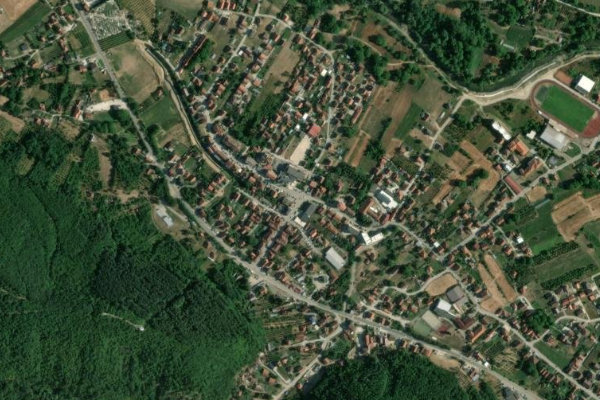 Ibar – Zubin Potok çevresinin uydu görüntüsü