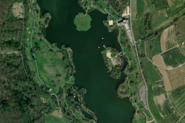 Lac d'Echternach çevresinin uydu görüntüsü