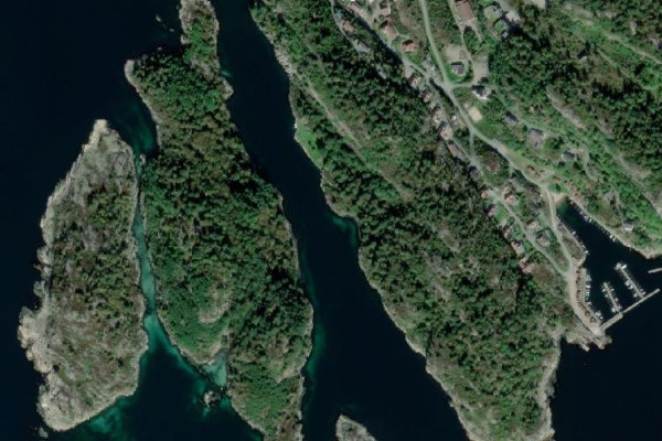 Finnøysundet çevresinin uydu görüntüsü