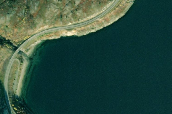 Sætran Kıyısı çevresinin uydu görüntüsü