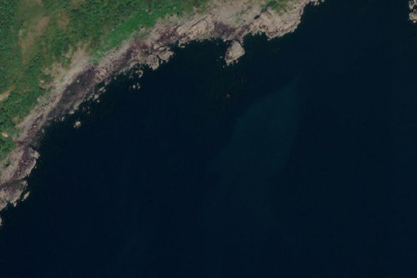 Mårsund Kıyısı çevresinin uydu görüntüsü