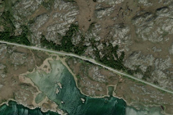 Hendvågen çevresinin uydu görüntüsü
