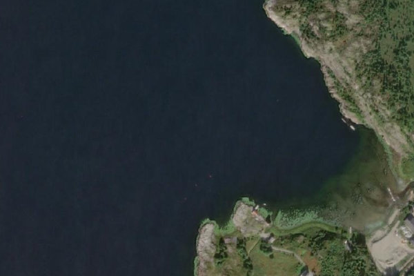 Altfjorden çevresinin uydu görüntüsü