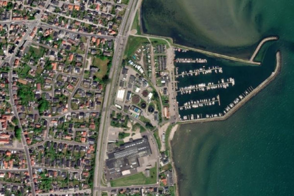 Frederikshavn Marina çevresinin uydu görüntüsü