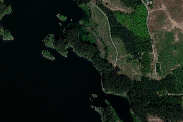 Frøylandsvatnet çevresinin uydu görüntüsü