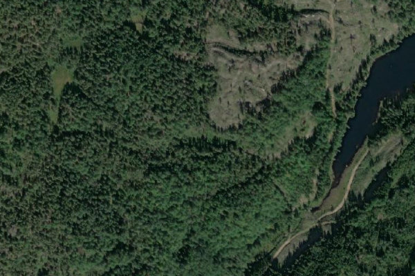 Sandvannselva çevresinin uydu görüntüsü