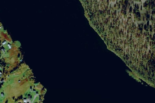 Keräntöjärvi çevresinin uydu görüntüsü