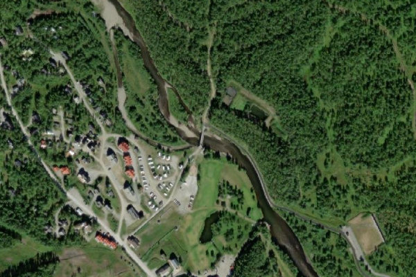 Ljusnan – Ramundberget çevresinin uydu görüntüsü
