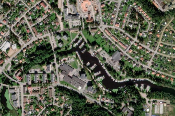 Svartån – Östanåbron çevresinin uydu görüntüsü