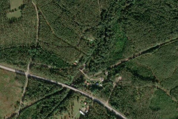 Brusaån – Högebro çevresinin uydu görüntüsü