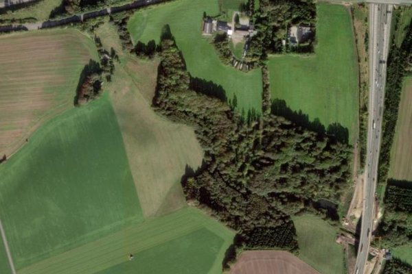 Lyngbygård Å çevresinin uydu görüntüsü