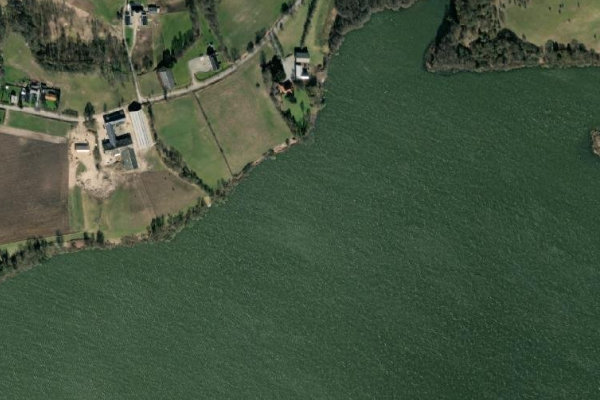 Haderslev Dam çevresinin uydu görüntüsü