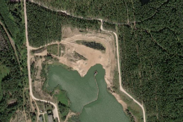 Vasavere järv çevresinin uydu görüntüsü