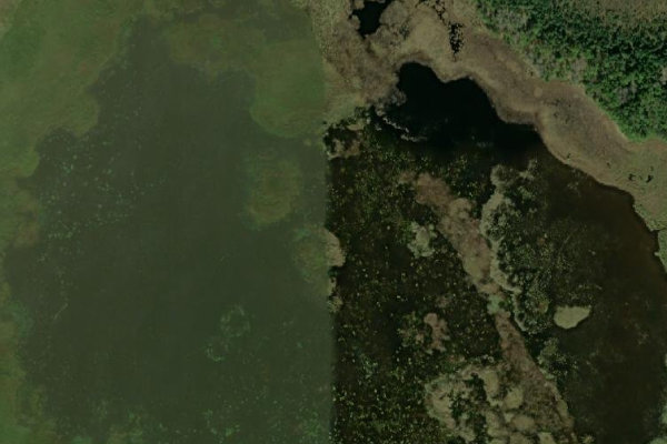 Hindaste järv çevresinin uydu görüntüsü