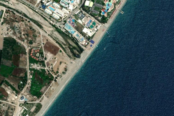 Kemer Çayı çevresinin uydu görüntüsü