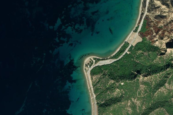 Ocean Beach çevresinin uydu görüntüsü